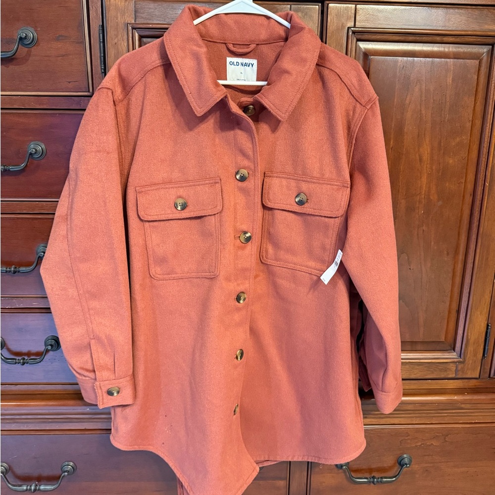 Old Navy Terracotta Button-Up Shacket
